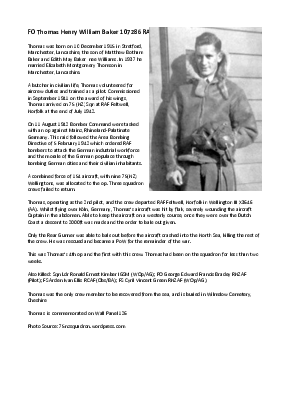 A preview of a PDF biography for Baker, Thomas Henry William